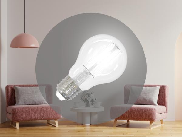 LED žiarovka / filament BIELY 9W - A60 / E27 / 4000K - ZWF202 1