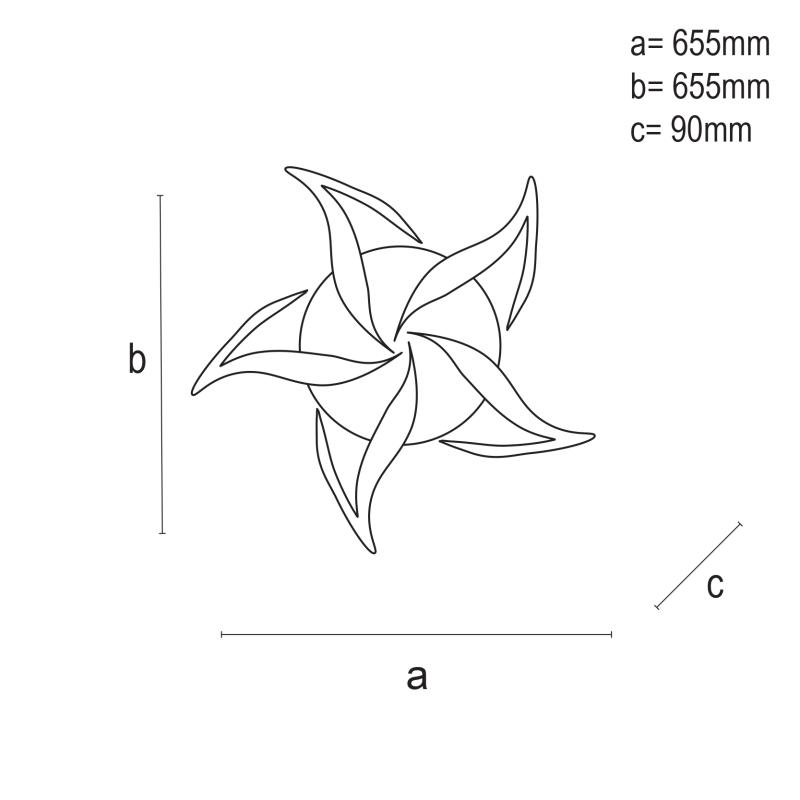 LED stropné svietidlo + diaľkový ovládač 55W - J3318/W