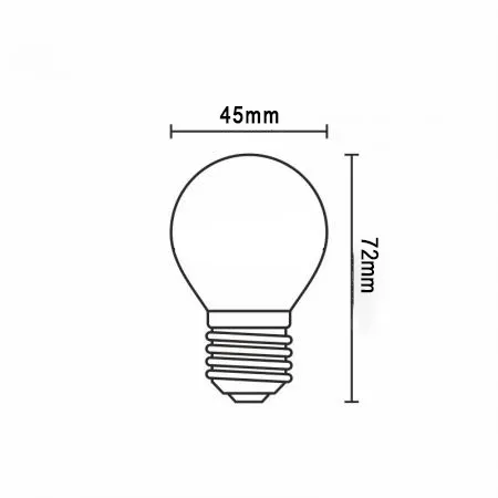 LED žiarovka / filament 2W - G45 / E27 / 3000K - ZLF815