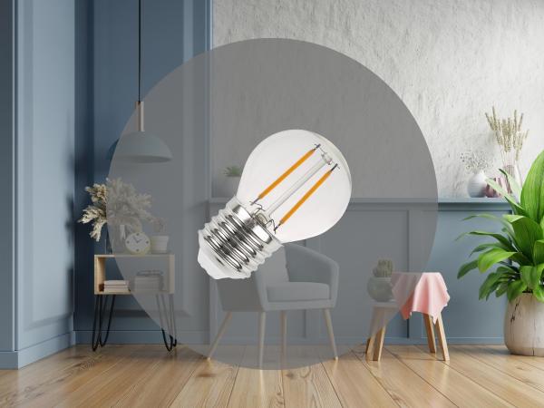 LED žiarovka / filament 2W - G45 / E27 / 3000K - ZLF815