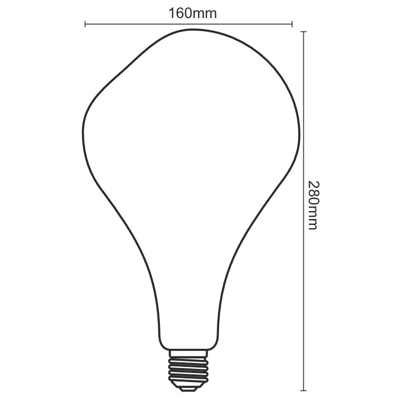 LED Filament BUMPED 4W SMOKE - ET160 / E27 / 2000K - ZSF120