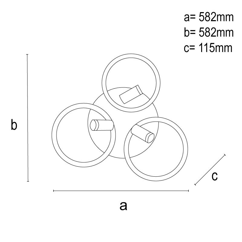 LED stropné svietidlo s diaľkovým ovládačom 70W - TB1311/BW