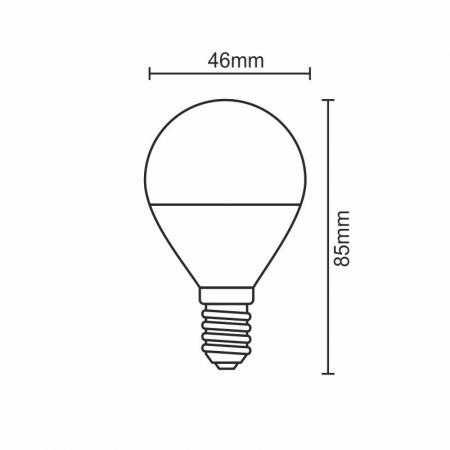 LED žiarovka 5W - G45 / E14 / SMD / 4000K - ZLS822