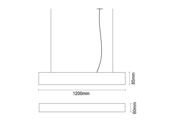 LED lineárne svietidlo 55W - LN74 6