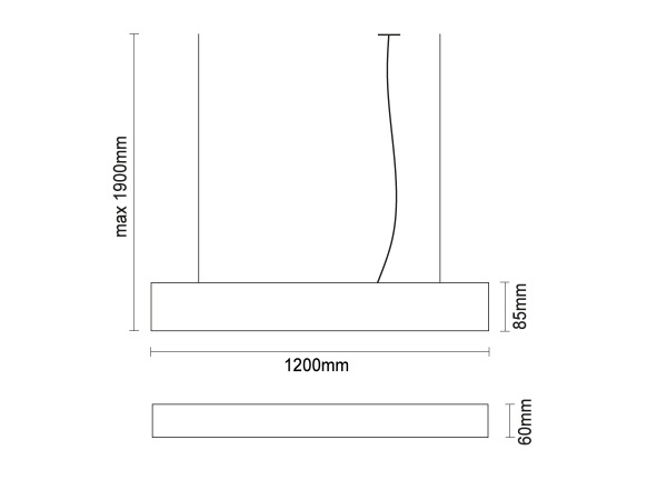 LED lineárne svietidlo 55W - LN74 6
