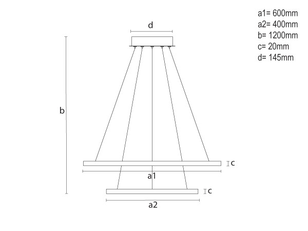 LED závesné svietidlo s diaľkovým ovládačom 55W - TB2301/W 8