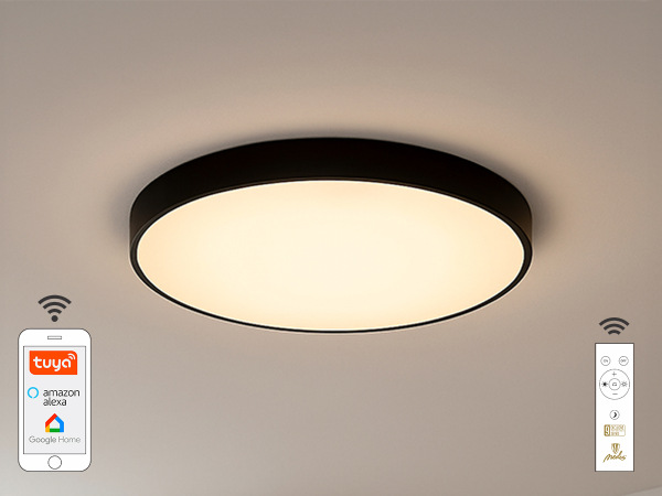LED stropná lampa OPAL + diaľkový ovládač + Wifi 48W - LC902AS/BK