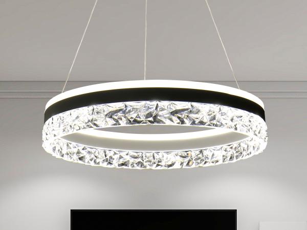 LED luxusné závesné krištáľové svietidlo s diaľkovým ovládačom 80W - TA2301/W 1