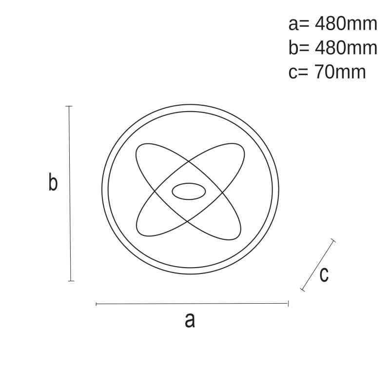 LED stropná lampa + diaľkový ovládač 80W - J1325/B