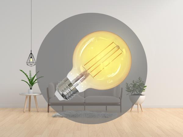 LED žiarovka / filament SLIM 4,5W VINTAGE - G80 / E27 / 1800K - ZFS102 1