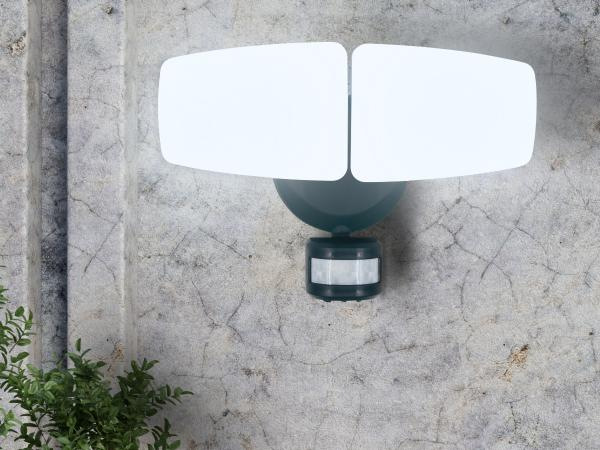 Vonkajší šedý LED reflektor s PIR senzorom 24W / 3000K / 4000K / 6000K - LFX225 1