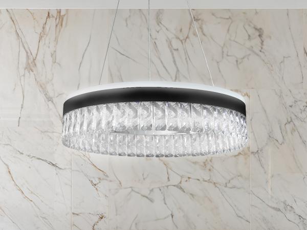 LED luxusné závesné krištáľové svietidlo s diaľkovým ovládačom 90W - TA2300/B 1