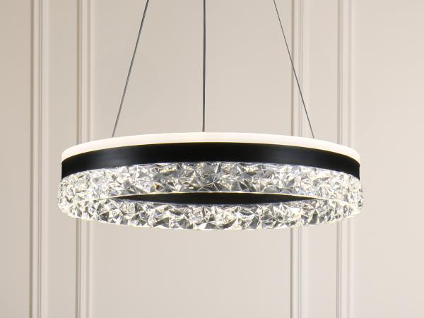 LED luxusné závesné krištáľové svietidlo s diaľkovým ovládačom 80W - TA2301/B 1