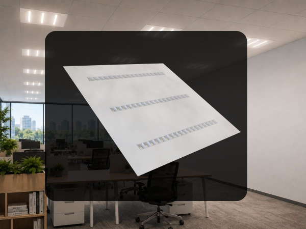 LED podhľadový panel 36W / 595x595 / SMD / 4000K / WH / UGR16 - PL122