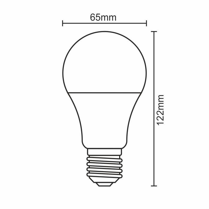 LED žiarovka 13,5W - A65 / E27 / SMD / 6500K - ZLS505 3
