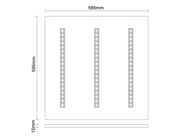 LED podhľadový panel UGR 36W / 595x595 / SMD / 4000K / WH - PL122 11