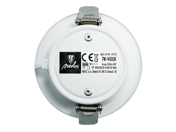 LED podhľadové svietidlo 7W / IP20 / 4000K - LDL523 3
