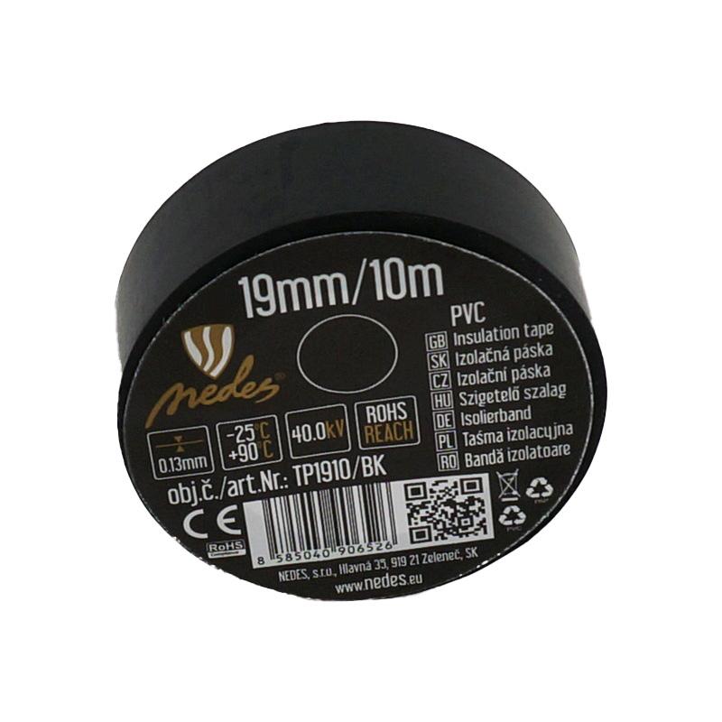 Izolačná páska 19mm / 10m čierna - TP1910/BK