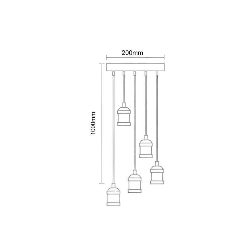 Objímka E27 / 1m / bronzová - BH6652TB-B