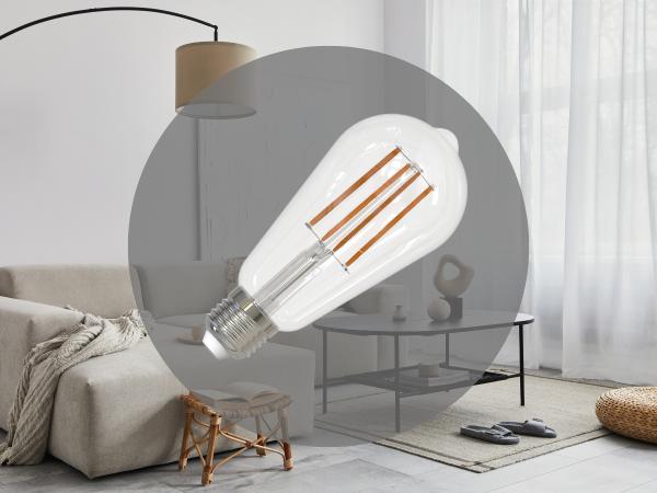 LED žiarovka / filament 11W - ST64 / E27 / 4000K - ZLF925D