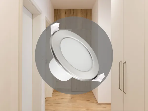 LED podhľadové svietidlo 7W / IP44 / DR01 / SMD / 3000K / SI - LDL143/S