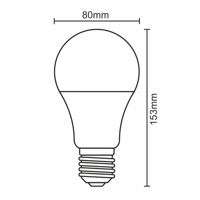 LED žiarovka 18W - A80 / E27 / SMD / 3000K - ZLS517