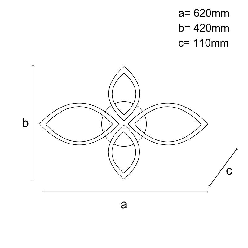 LED stropné svietidlo s diaľkovým ovládačom 95W - J3348/B