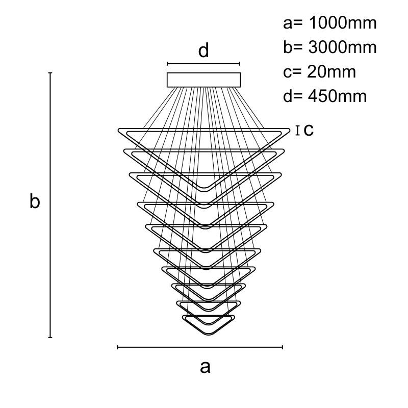 LED závesné svietidlo s diaľkovým ovládačom 385W - J4374/B