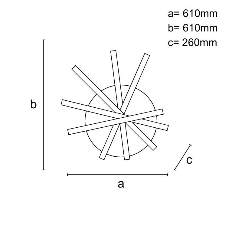 LED stropné svietidlo s diaľkovým ovládačom 75W - J7313/W