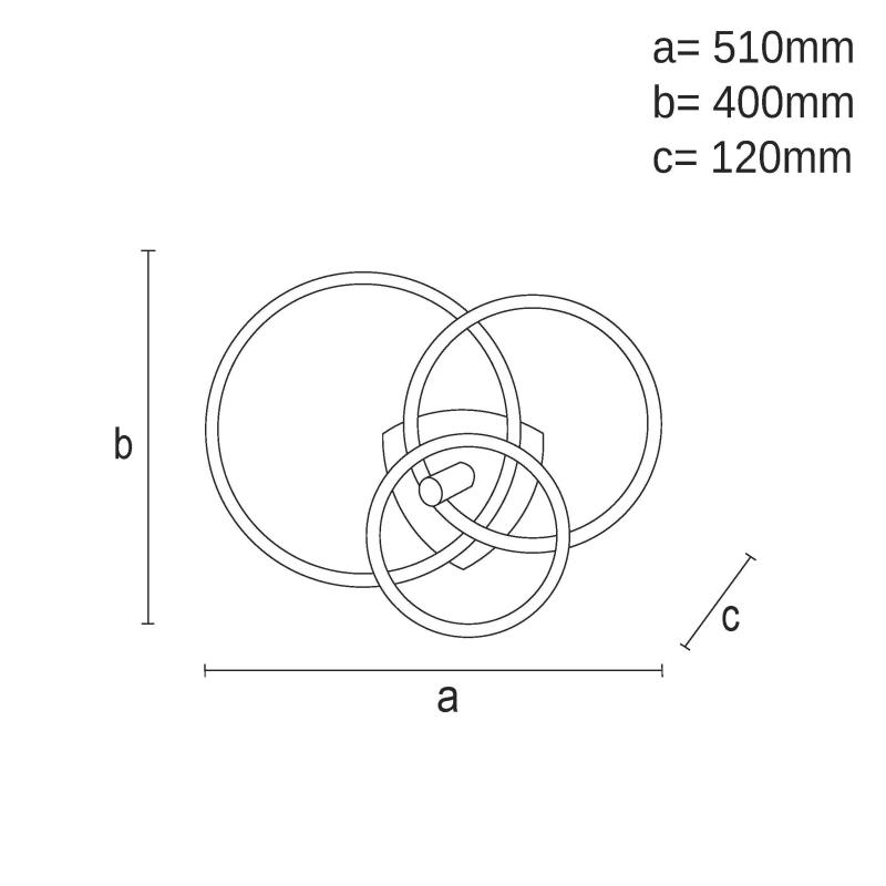 LED stropné svietidlo s diaľkovým ovládačom 70W - TA1310/WB