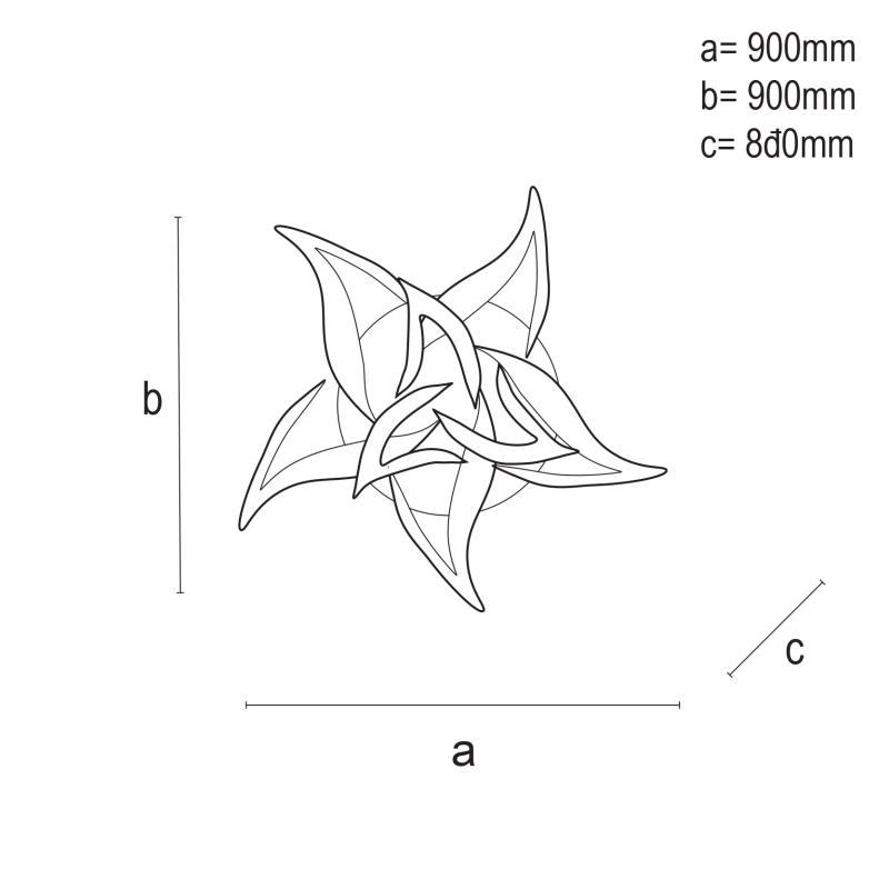 LED stropný luster + diaľkový ovládač 180W - J3337/W