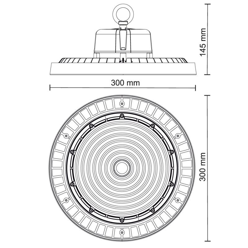 LED svietidlo High Bay UFO 150W / IP65 / 5000K - LU422N 5