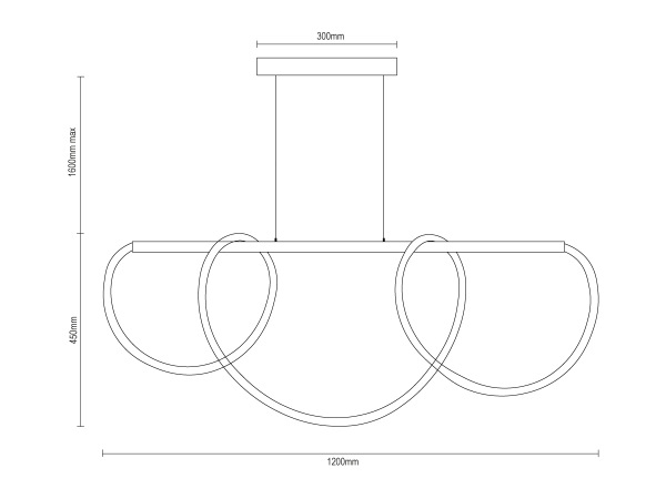 LED závesné svietidlo + diaľkový ovládač 75W - J4390/B 8