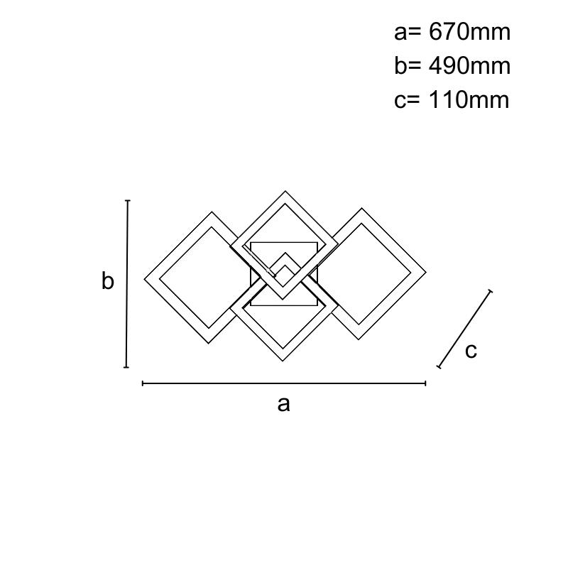 LED stropné svietidlo s diaľkovým ovládačom 95W - J3349/W