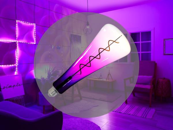 LED dekoratívna žiarovka / filament SHAPE 5W PURPLE - T110 / E27 / 1800K - ZSF111 1