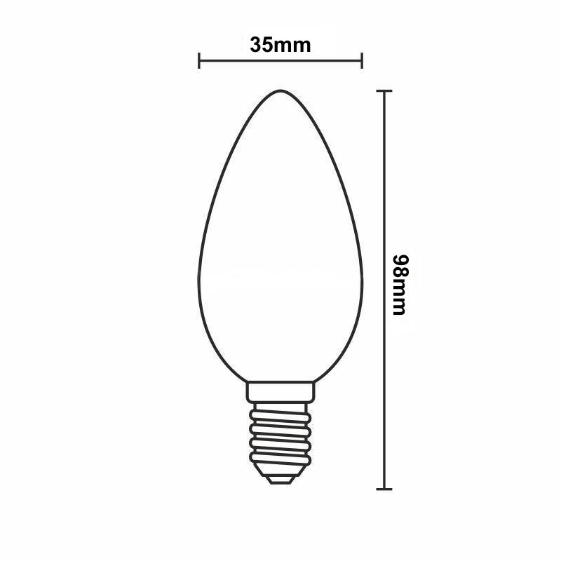 LED žiarovka / filament 6W - C35 / E14 / 3000K - ZLF713D 1