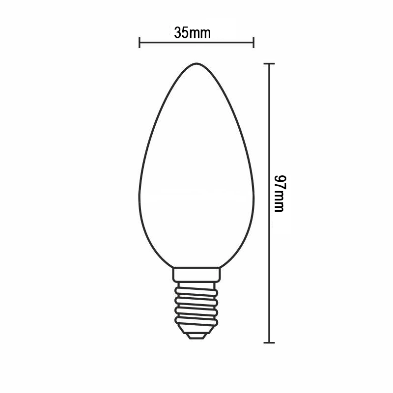 LED žiarovka 6W - C37 / E14 / SMD / 3000K - ZLF713 3