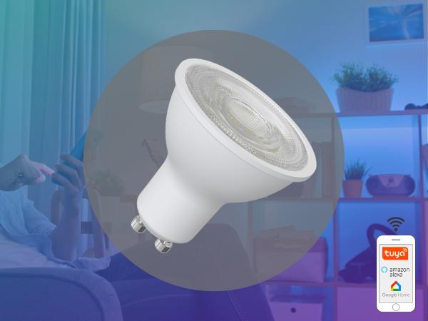 LED žiarovka WIFI 4,5W - GU10 / CCT + RGB - ZLS135WA