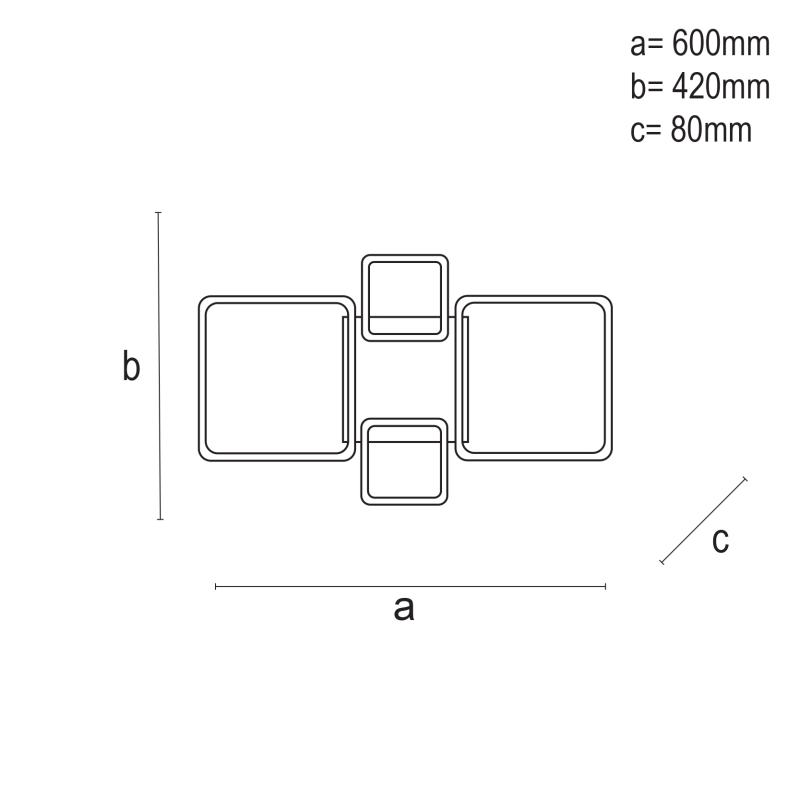 LED stropné svietidlo + diaľkový ovládač 70W - J3321/B