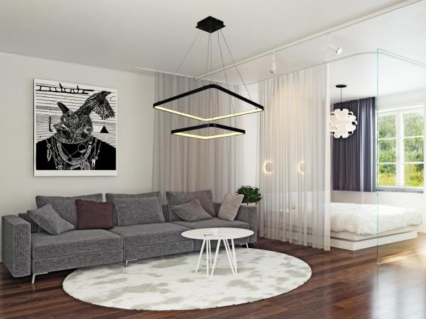 LED závesné svietidlo na lanku + diaľkový ovládač 90W - J4306/B 3