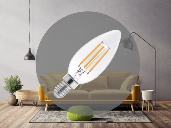 LED žiarovka 6W - C37 / E14 / SMD / 3000K - ZLF713