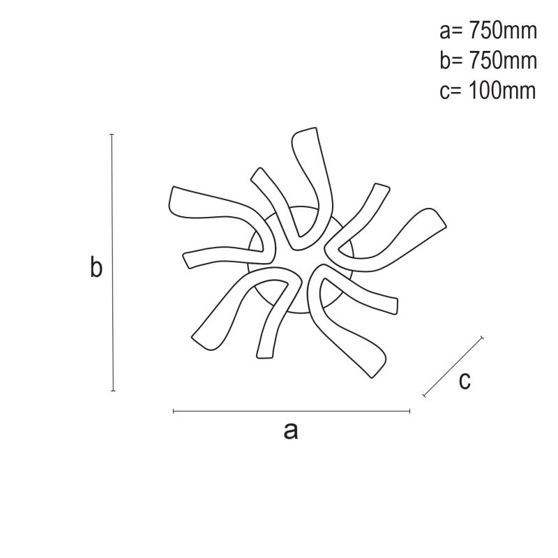 LED stropné svietidlo + diaľkový ovládač 55W - J3313/S