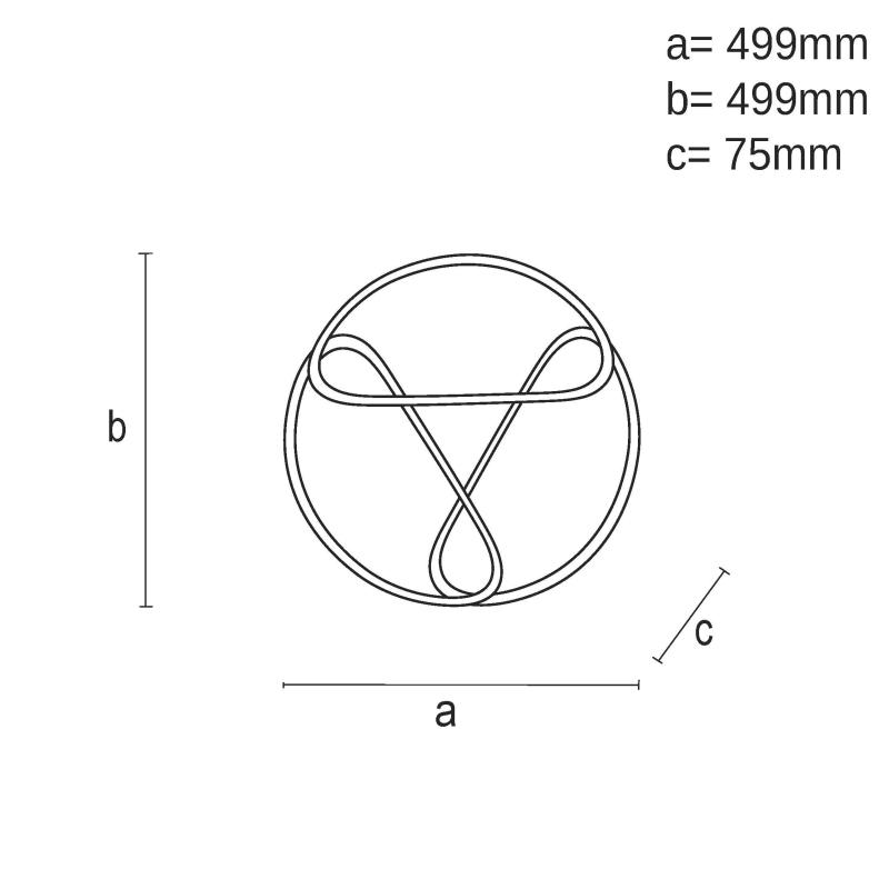 LED stropné svietidlo s diaľkovým ovládačom 75W - TA1311/B