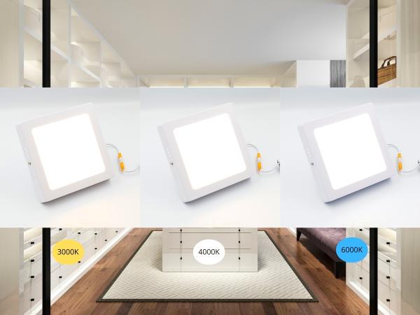 LED prisadený panel 12W / PSSF / SMD / CCT / WH - LPL433 1