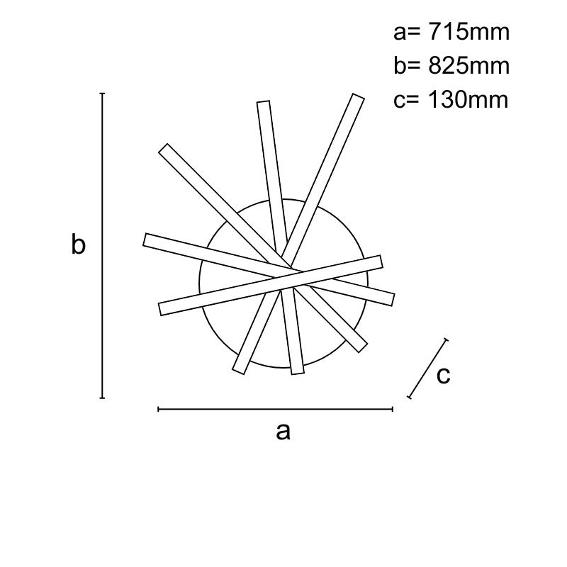 LED stropné svietidlo s diaľkovým ovládačom 75W - J3344/B