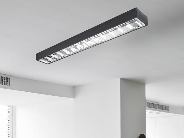 Čierne žiarivkové prisadené svietidlo na 2 x T8 ( 120cm LED trubica ) - TL301B