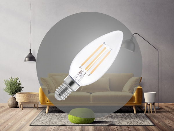 LED žiarovka 6W - C37 / E14 / SMD / 4000K - ZLF723 1