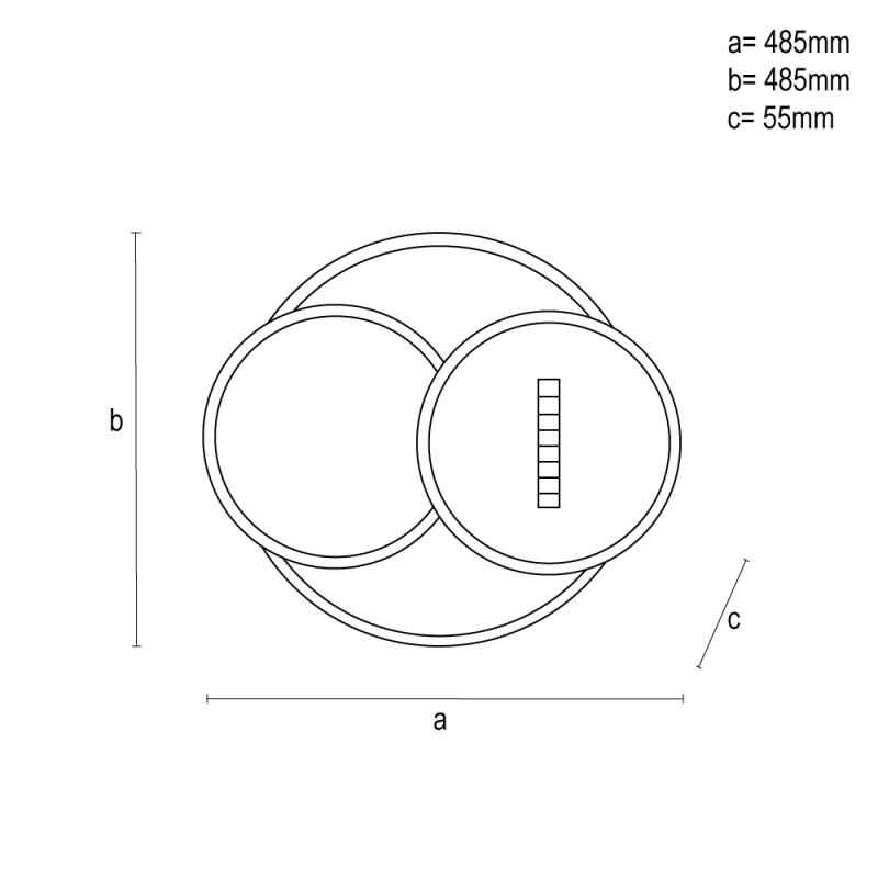 LED stropné svietidlo s diaľkovým ovládačom 90W - TA1322/W 12