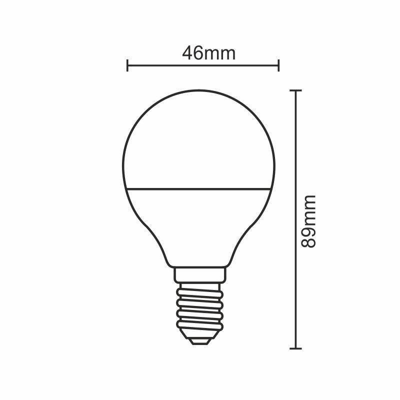 LED žiarovka 8W - G45 / E14 / SMD / 4000K - ZLS824