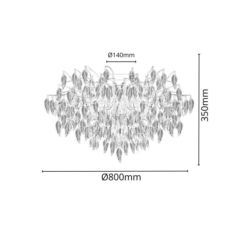 Luxusný stropný krištáľový luster 12 x G9 - CA043/800C 10